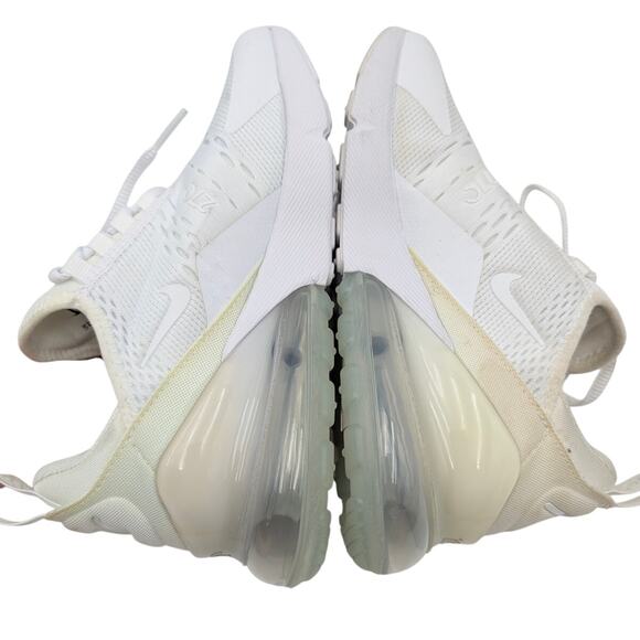 Nike Air Max 270 Lace-Up Sneakers Shoes Unisex Kids White Size US4Y EU36 - Picture 10 of 11
